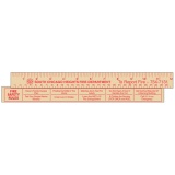 12" Economy Natural Wood Rulers - Safety Rules (Custom)